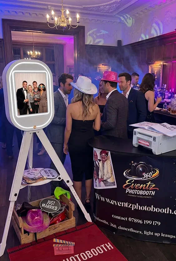 Eventz photobooth 360 experince Glam pod party exclusive prints setup South Wales, Swansea, Cardiff, UK.